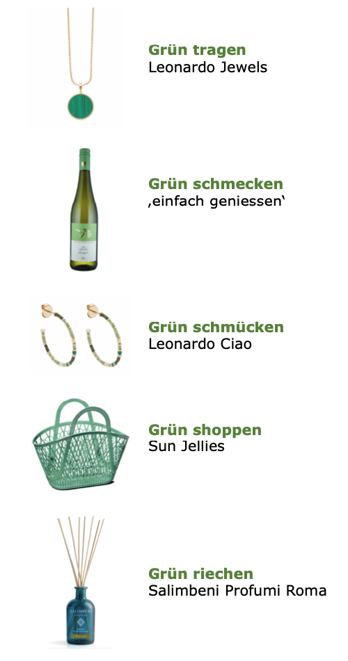 grüne Accessoires